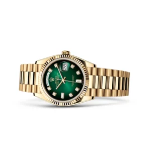 Rolex-Day-Date-118238-Yellow-Gold-Green-Dial-Replica.webp
