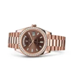 Rolex Day-Date 228345RBR Chocolate Dial Diamond Bezel Replica