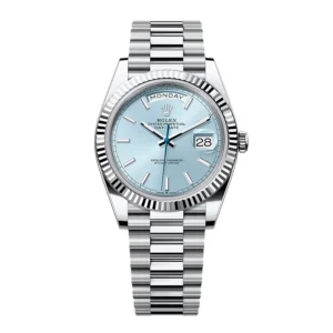Rolex Day Date Ice Blue Grooved Replica