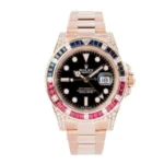 Rolex GMT-Master II 126755SARU Diamond Bezel Black Dial Replica