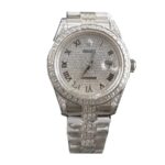 Rolex Datejust 116622 White Gold Diamond Dial Iced Out Replica